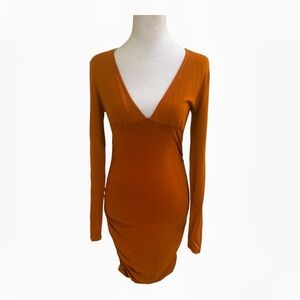 Forever 21 Rust Long Sleeve Dress
